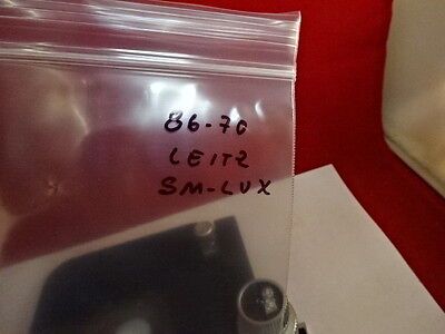 LEITZ GERMANY STAGE TABLE MICROMETER MICROSCOPE PART SM-LUX AS PICTURED &86-70