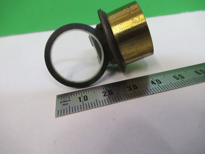 ANTIQUE BRASS EYEPIECE PRISM LENS RARE MICROSCOPE PART AS PICTURED &R6-A-06