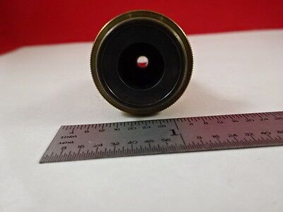 MICROSCOPE PART ANTIQUE BRASS OBJECTIVE CARL ZEISS JENA 90X OPTICS AS IS N5-A-08