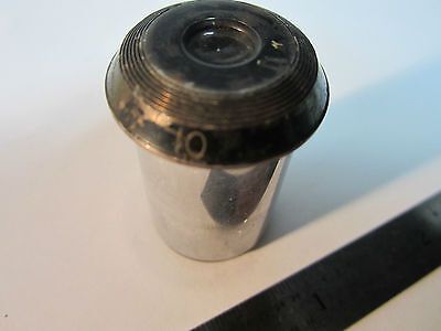 MICROSCOPE PART EYEPIECE VINTAGE BAUSCH LOMB 10X OPTICS BIN#24-70-7