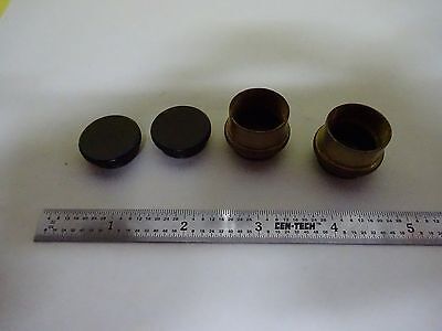 MICROSCOPE PART LOT OBJECTIVE CAPS BAUSCH SPENCER AO AMERICAN OPTICS  BIN#X3-24