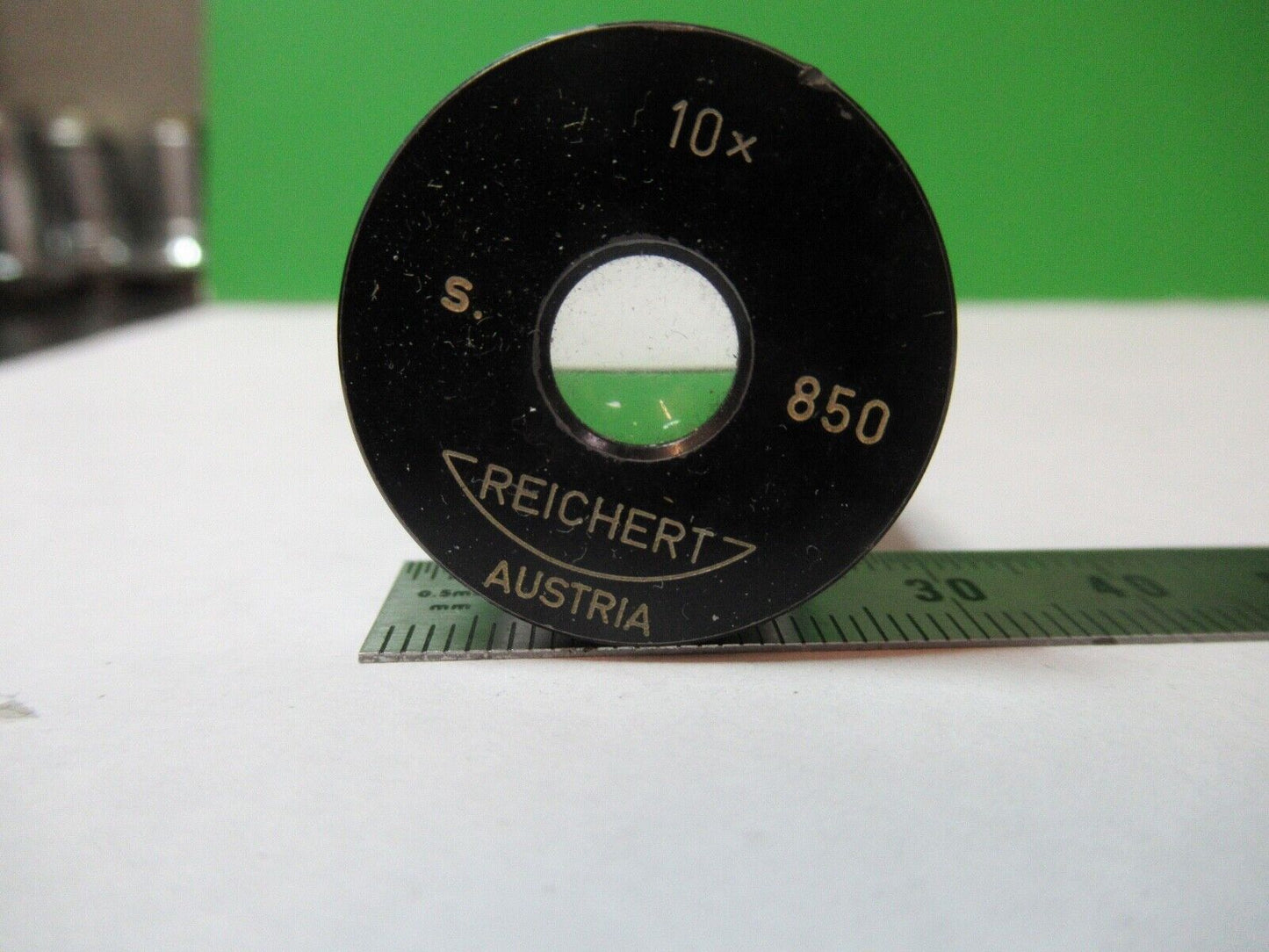 REICHERT AUSTRIA 10X EYEPIECE OPTICS MICROSCOPE PART AS PICTURED W4-B-31