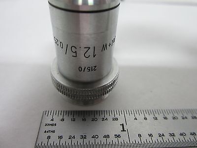 MICROSCOPE PART LEITZ WETZLAR GERMANY OBJECTIVE 12.5X OPTICS BIN#L3-14