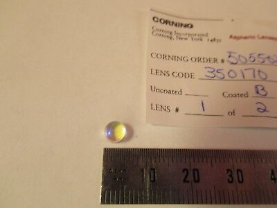 OPTICAL CORNING PL-CX LENS COATED LASER OPTICS AS PICTURED &66-A-101