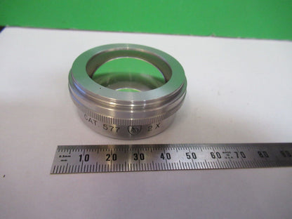 AO CAT 577 STEREO OBJECTIVE 2X OPTICS MICROSCOPE PART AS PICTURED #H3-A-51