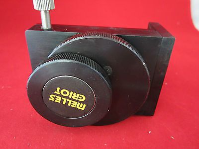 MELLES GRIOT OPTICAL MOUNTED COATED FILTER WITH MICROMETERS LASER OPTICS BIN#4