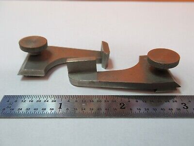 ANTIQUE LEITZ CLIPS PAIR MICROSCOPE PART AS PICTURED &7B-B-69