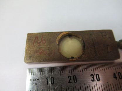 ANTIQUE BRASS LAMBDA POL SLIDE UK ENGLAND MICROSCOPE PART AS PICTURED P2-B-81