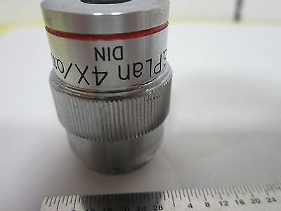 VICKERS ENGLAND OBJECTIVE SPLAN MET 4X MICROSCOPE OPTICS BIN#H1-14