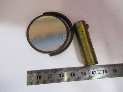 ANTIQUE BRASS FRANCE MOUNTED MIRROR ASSEMBLY MICROSCOPE PART AS PICTURED 11-DT-O