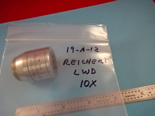 REICHERT AUSTRIA POLYVAR 10X LWD OBJECTIVE OPTICS MICROSCOPE PART AS IS #19-A-12