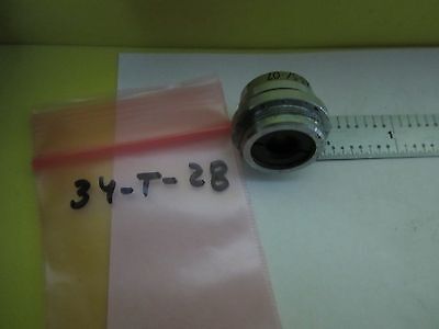 MICROSCOPE PART OBJECTIVE BECK 3.5X OPTICS AS IS BIN#34-T-28