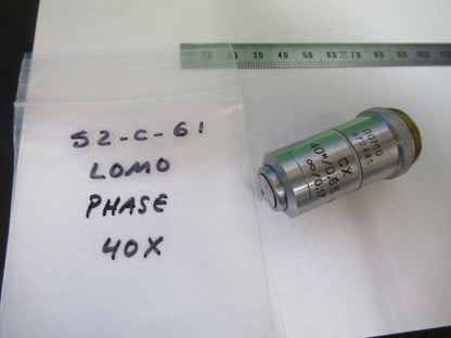 MICROSCOPE LOMO RUSSIA OBJECTIVE 40X PHASE OPTICS AS PICTURED #S2-C-61