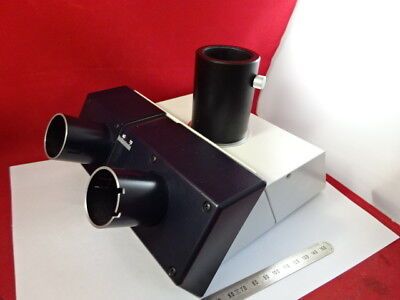 LEICA DMR GERMANY 551501 TRINOCULAR HEAD MICROSCOPE PART OPTICS AS IS &98-61