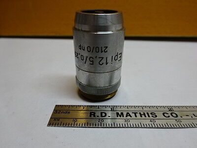 MICROSCOPE PART REICHERT AUSTRIA OBJECTIVE EPI 12.5X /210 OPTICS AS IS #81-102