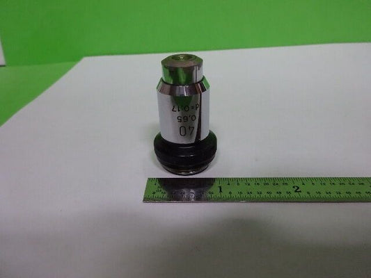 MICROSCOPE PART OBJECTIVE WILD HEERBRUGG SWISS 40X OPTICS AS IS #4B-A-04