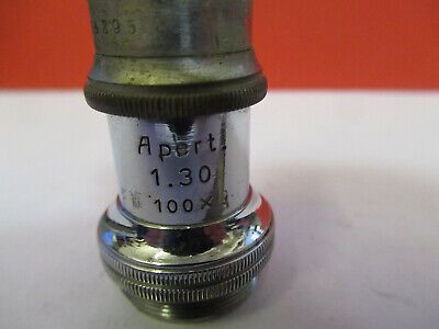 FOR PARTS ERNST LEITZ OBJECTIVE "1/12"  MICROSCOPE PART AS PICTURED &Q3-B-71