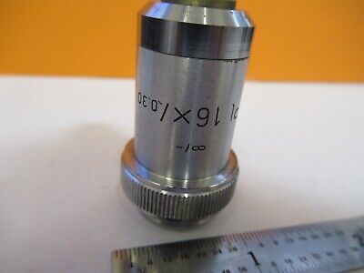 LEITZ WEZTLAR OBJECTIVE PL 16X INFINITY OPTICS MICROSCOPE PART AS PIC &H8-C-16