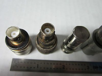 LOT 4 EA RF CONNECTOR ADAPTORS N  BNC TERMINATION & GOLD PLATED  sku#4V