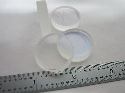 LOT 4 EA OPTICAL COATED LENSES from HP HELIUM NEON LASER OPTICS AS IS BIN#K8-16