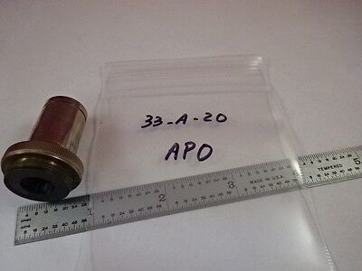 VINTAGE APOCHROMAT ZEISS OBJECTIVE 90X HI OPTICS MICROSCOPE PART AS IS &33-A-20