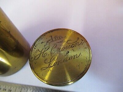 ANTIQUE BRASS HENRY CROUCH LONDON EMPTY OBJECTIVE CANISTER AS PICTURED &Q1-A-05