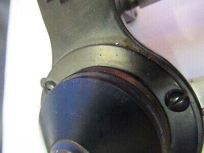 BAUSCH LOMB CONDENSER + IRIS HOLDER OPTICS MICROSCOPE PART AS PICTURED &P8-A-30