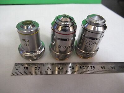 ASSORTED OBJECTIVES LENSES OPTICS LOT MICROSCOPE PART AS PICTURED Z1-A-61