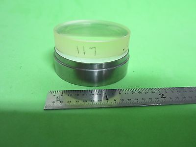 OPTICAL BI CONVEX LENS MIL SPEC LASER OPTICS some scratches] rare glass BN#40-79