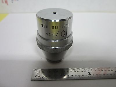 OBJECTIVE VICKERS ENGLAND METALLOGRAPH 10X OPTICS MICROSCOPE AS IS BIN#G5-10