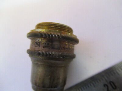 ANTIQUE BRASS RARE SEIBERT OBJECTIVE MICROSCOPE PART AS PICTURED 4B-FT-21