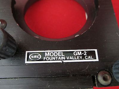 NEWPORT OPTICAL MOUNT GM-2 FOR MIRROR OR LENS LASER OPTICS BIN#4