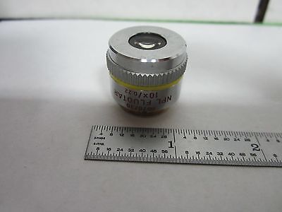 MICROSCOPE OBJECTIVE LEITZ GERMANY NPL FLUOTAR 10X INFINITY OPTICS BIN#L4-08