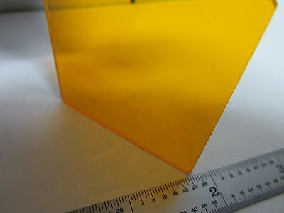 OPTICAL ORANGE FILTER GLASS LASER OPTICS AS IS BIN#L2-25