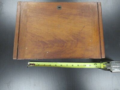 EMPTY WATSON UK LONDON WOOD CABINET ANTIQUE MICROSCOPE PART AS PICTURED #TB-5