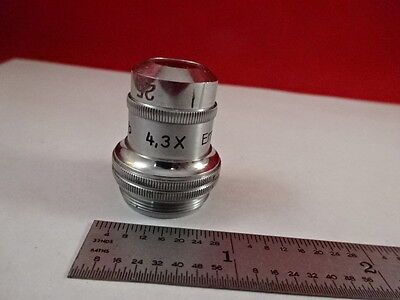 LEITZ GERMANY OBJECTIVE 4.3X 1b OPTICS MICROSCOPE PART &K2-B-97