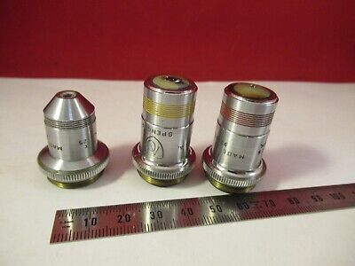 LOT 3 AO SPENCER OBJECTIVES AMERICAN OPTICS MICROSCOPE PART AS PICTURED #10-B-30