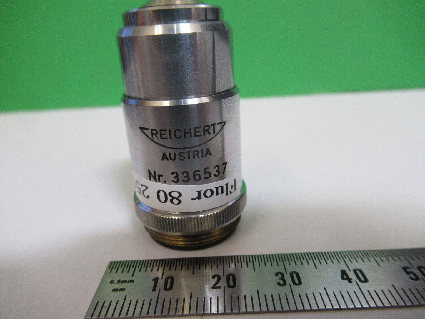 REICHERT AUSTRIA OBJECTIVE 80X /250 FLUOR MICROSCOPE PART AS PICTURED W9-B-05