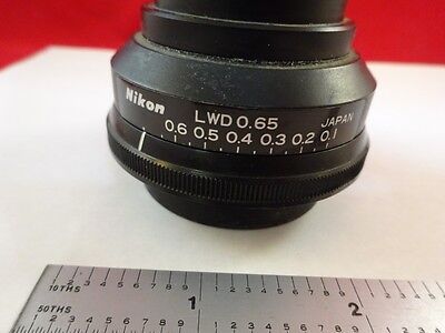 NIKON LWD CONDENSER PART [scratched] for MICROSCOPE OPTICS AS IS BIN#M3-B-03