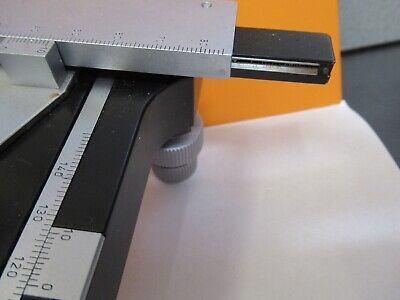 LEITZ GERMANY STAGE TABLE XY MICROMETER MICROSCOPE PART AS PICTURED &14-FT-30