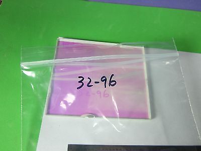 OPTICAL COATED GLASS chipped on edges LASER OPTICS BIN #32-96