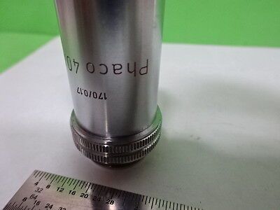 MICROSCOPE PART LEITZ GERMANY OBJECTIVE PHACO 40X OPTICS AS IS BIN#8M-C-18