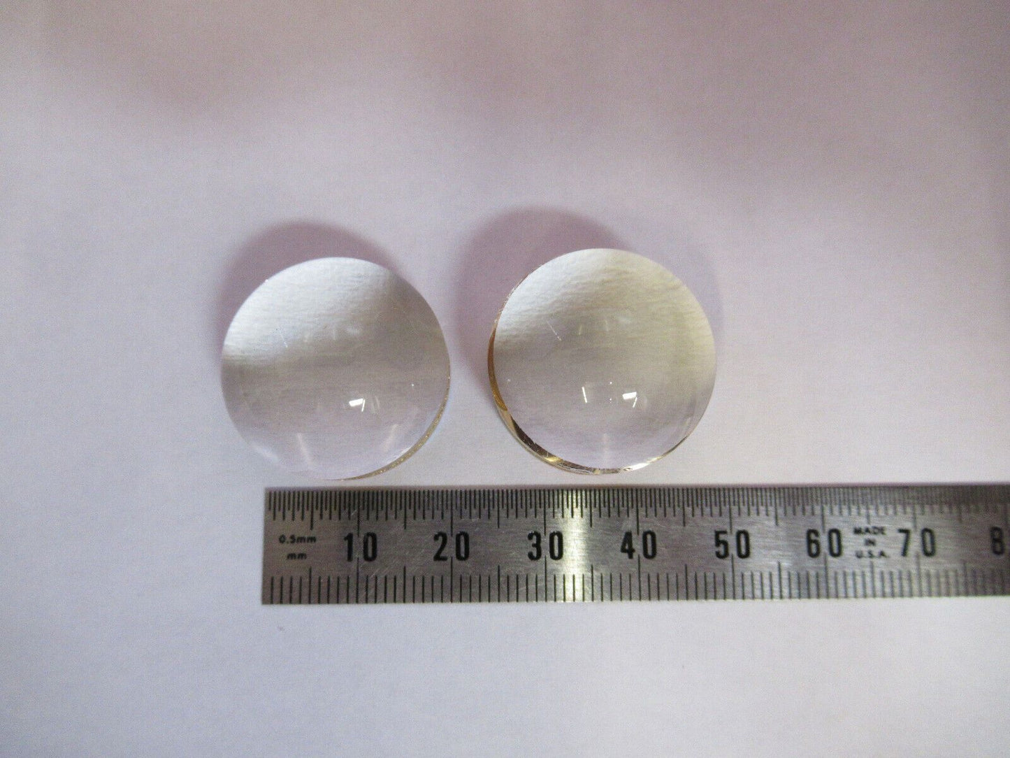 OPTICAL LOT 2 EA HIGHLY CONVEX LENS PL-CX chipped edges AS PICTURED Q5-B-40