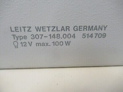 LEITZ WETZLAR GERMANY 514709 LAMP 12V 100W MICROSCOPE PART AS PICTURED &14-FT-52