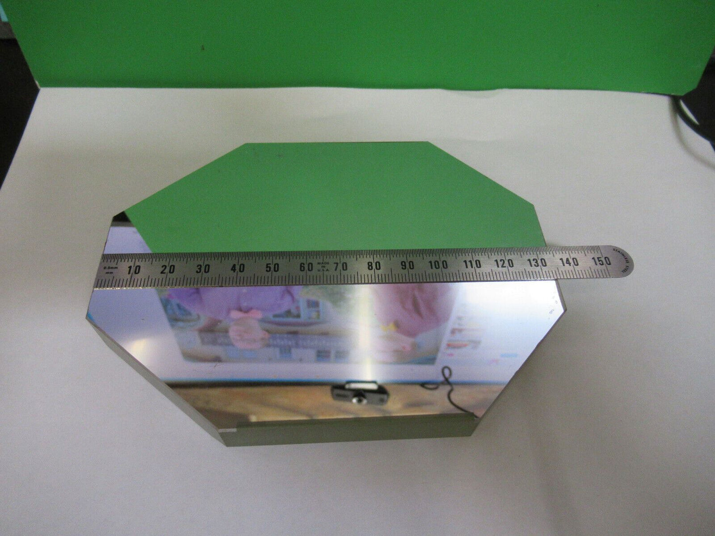 OPTICAL HUGE  thick truncated MIRROR (few scratches) OPTICS AS PICTURED &Z5-C-02