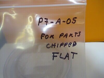 FOR PARTS ZERODUR OPTICAL FLAT [chipped] OPTICS AS PICTURED #P7-A-05