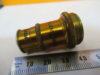 ANTIQUE BRASS SPENCER OBJECTIVE 44X LENS MICROSCOPE PART AS PICTURED &8Y-A-126