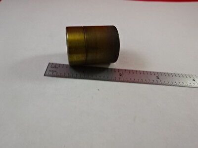 ANTIQUE BRASS MOUNTED LENS MICROSCOPE PART OPTICS #L9-B-33