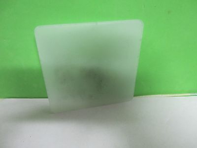 MICROSCOPE PART FROSTED GLASS PLATE SPECIMEN [dirty] OPTICS AS IS BIN#S8-05