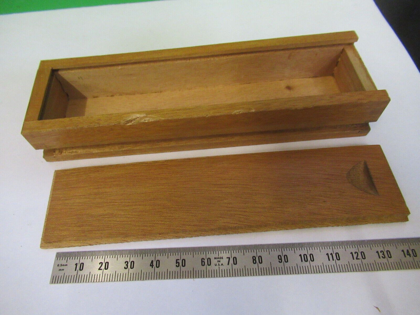 ANTIQUE SEIBERT WOOD SAMPLE CONTAINER MICROSCOPE PART AS PICTURED #R1-B-36